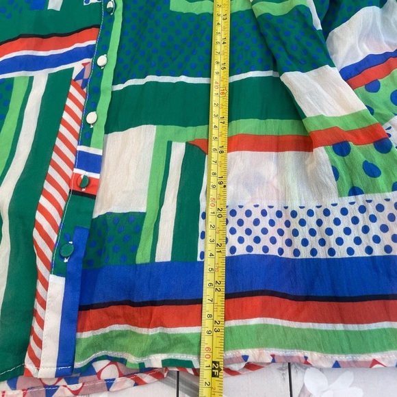 SUNCOO Multicolor Geometric Button Down Shirt - Picture 9 of 9